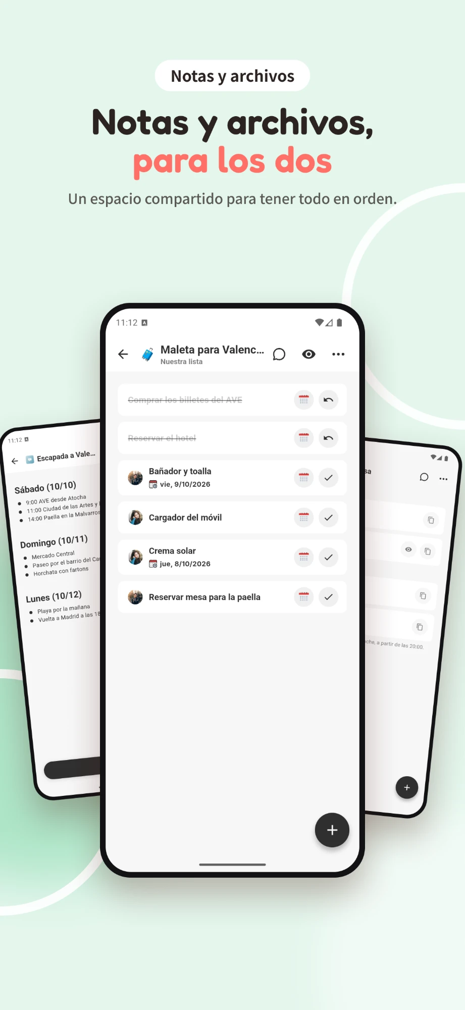 Notas y archivos, para los dos